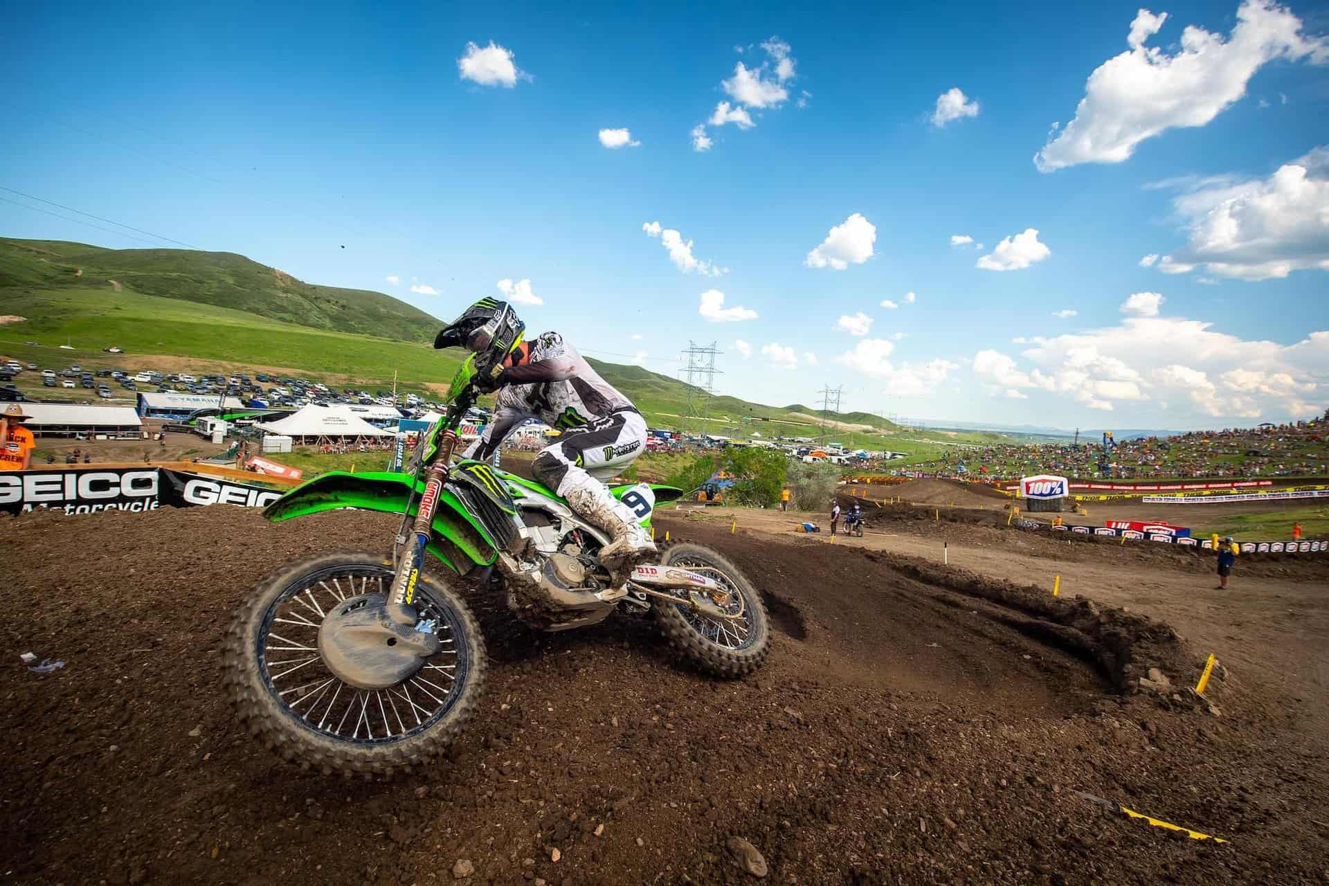 Adam Cianciarulo races at Thunder Valley Motorsports Park to a third overall finish in the 2021 Lucas Oil Pro Motocross Championship season. Photo by Align Media.