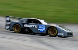 Marco andretti races his way around luke fenhaus for the round 5 srx win at slinger speedway.