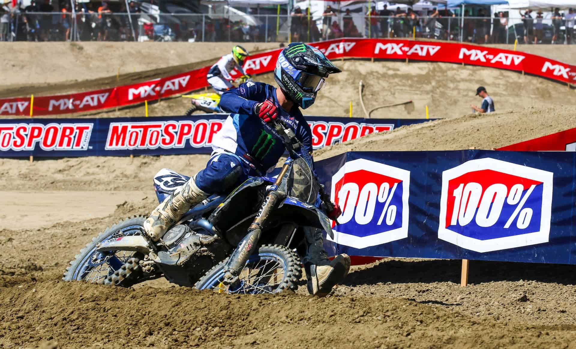 Christian Craig races at Maxxis Fox Raceway 2 for Round 11 of the 2021 Lucas Oil Pro Motocross Championship. Photo by Rachel Schuoler / Kickin' the Tires.
