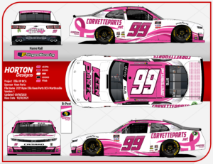 2021 Ryan Ellis Pink Corvette Parts Camaro Mockup