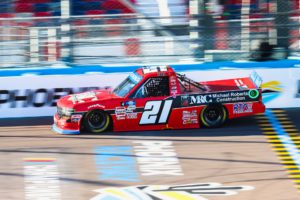 It looked like zane smith might actually pull of the camping world truck series championship at phoenix raceway but fate had different plans. Photo by rachel schuoler/kickin' the tires