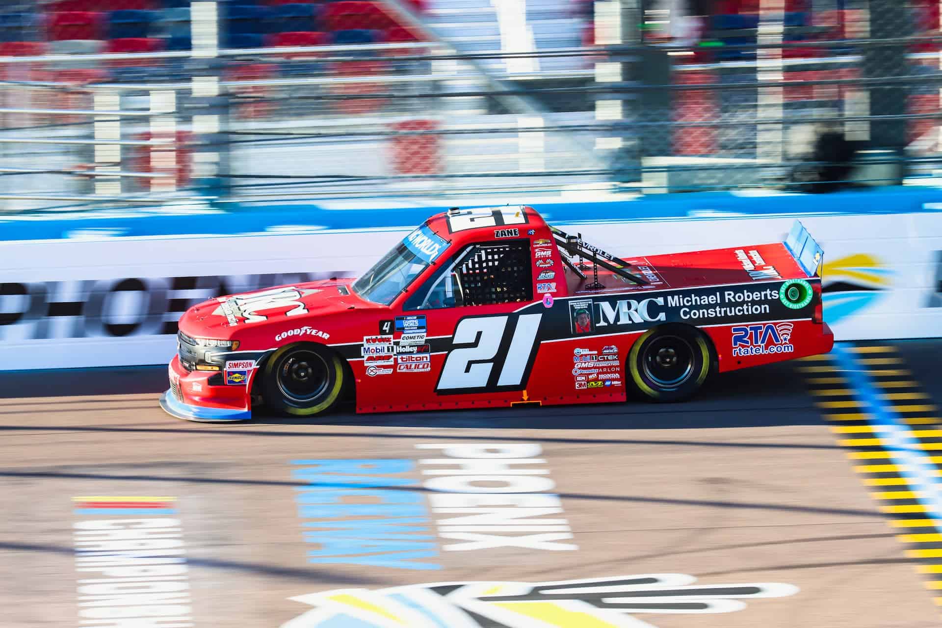 It looked like Zane Smith might actually pull of the Camping World Truck Series Championship at Phoenix Raceway but fate had different plans. Photo by Rachel Schuoler/Kickin' the Tires