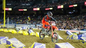 While the whoops claimed many riders at anaheim 3, vince friese was able to outlast the risky whoops section en route to his career best second place finish. Photo by rachel schuoler with kickin' the tires.