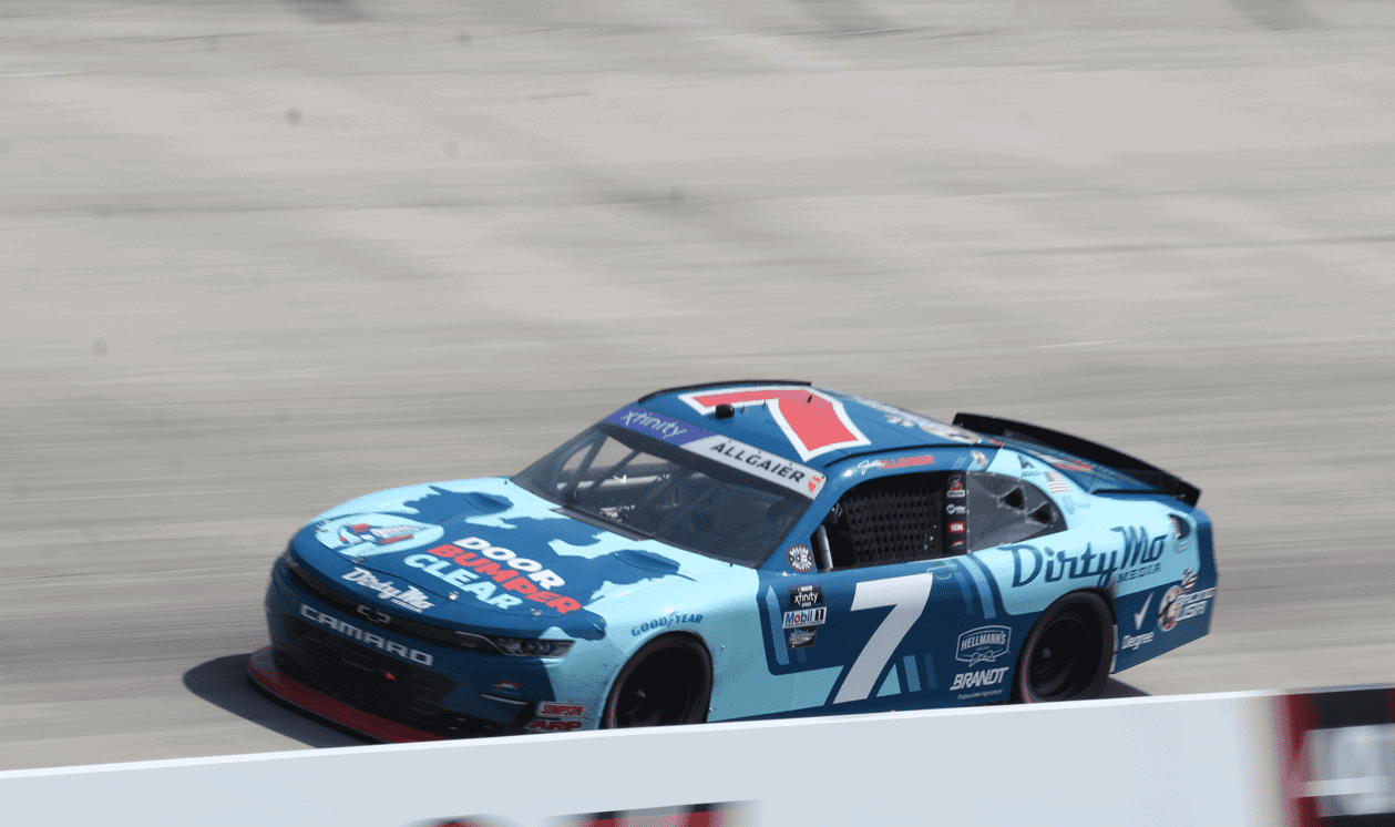 Justin Allgaier races at Dover Motor Speedway in the 2022 A-GAME 200 in the NASCAR Xfinity Series.