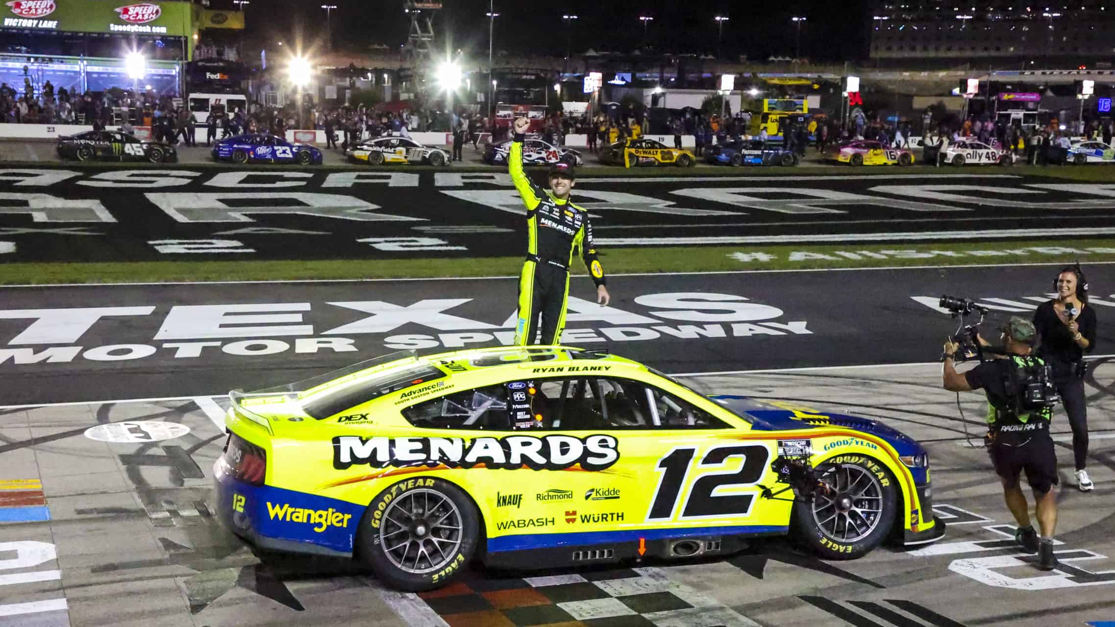 Ryan Blaney wins the 2022 NASCAR All-Star Race at Texas Motor Speedway. Photo by Rachel Schuoler.