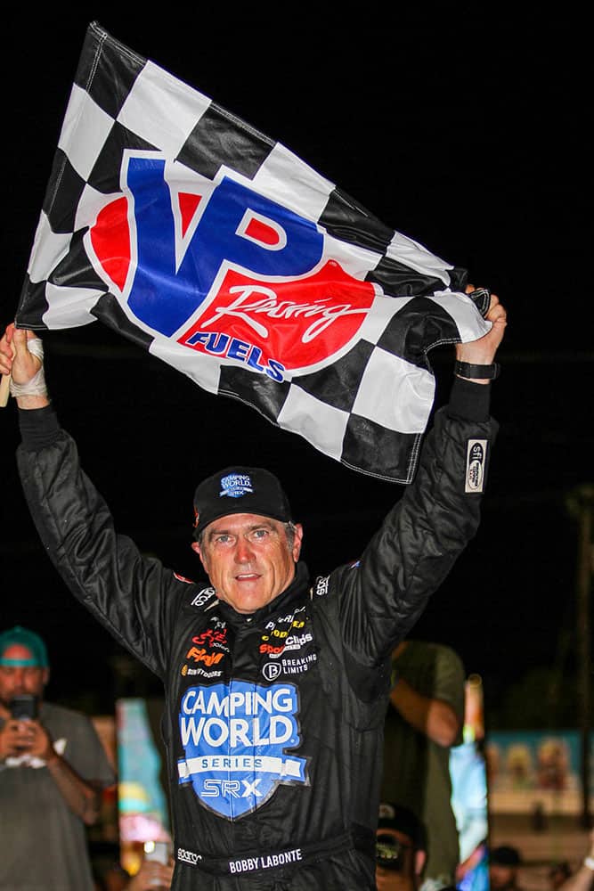 Bobby Labonte is an SRX Racing Series winner at Nashville Fairgrounds Speedway. Courtesy Photo: SRX Racing