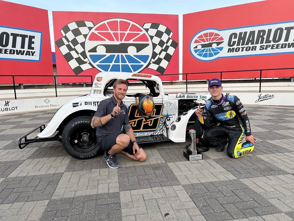 Landen Lewis gets the win at Charlotte Motor Speedway Summer Shootout. Courtesy Photo