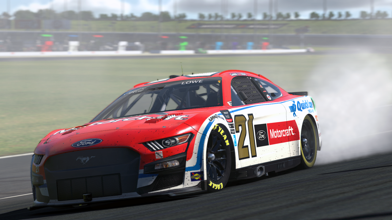 Garrett lowe's unique 'sim 2 reality' story sees him run double duty in the enascar coca-cola iracing series for wood brothers racing and in the cook out summer shootout series at charlotte motor speedway.