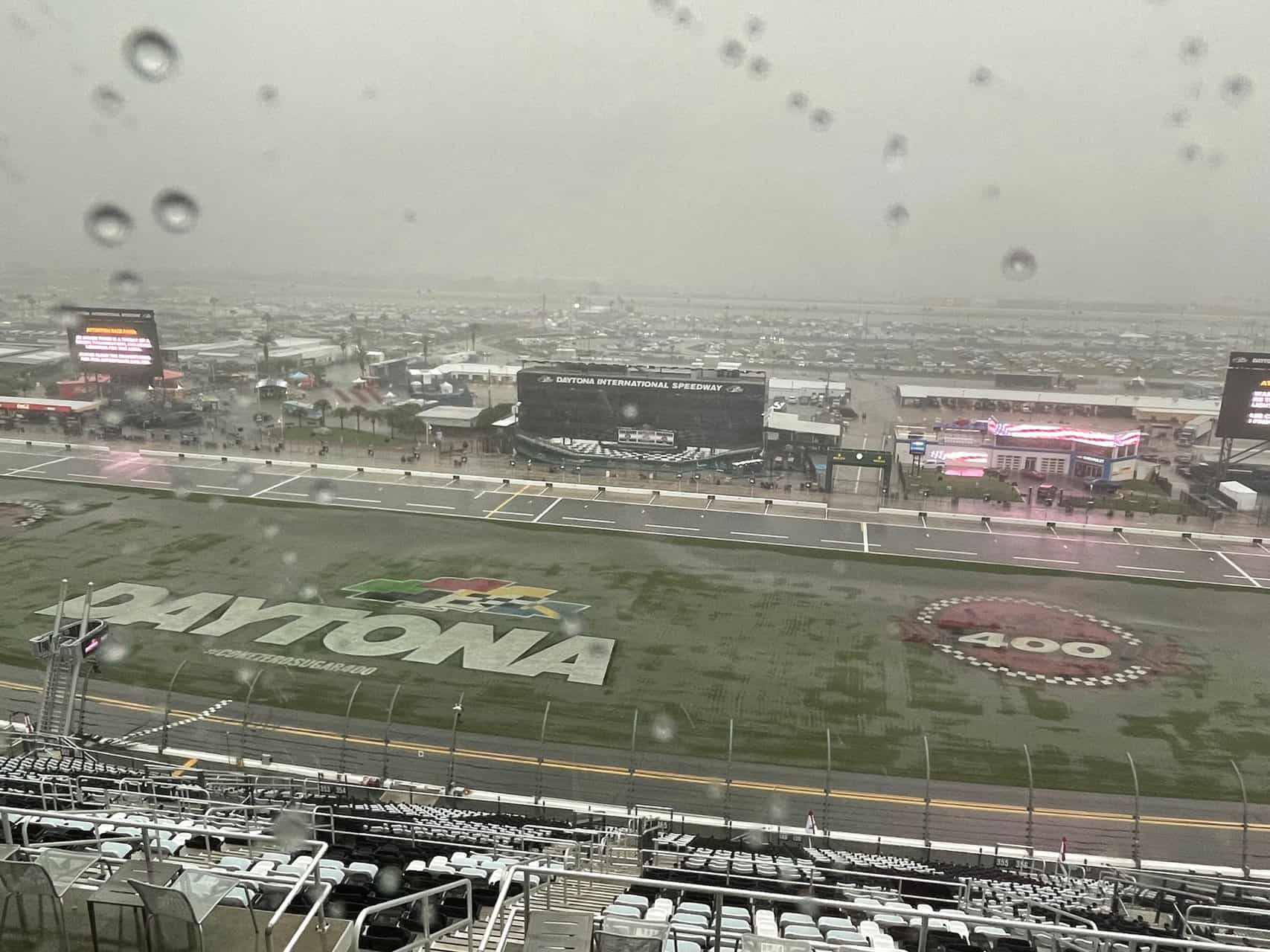 Mother Nature rains out the Coke Zero Sugar 400 at Daytona International Speedway. Photo by Jerry Jordan/Kickin' the Tires
