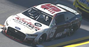 Tyler foti wins the elite racing league homeplace beer co. Daytona 500 without a front bumper on iracing.