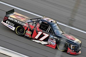 Ryan preece scored a third-place finish at kansas speedway putting david gilliland racing into the nascar truck series round of eight in the owners playoffs.