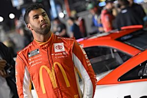 Bubba wallace has been suspended for one race following his incident with kyle larson at las vegas motor speedway.