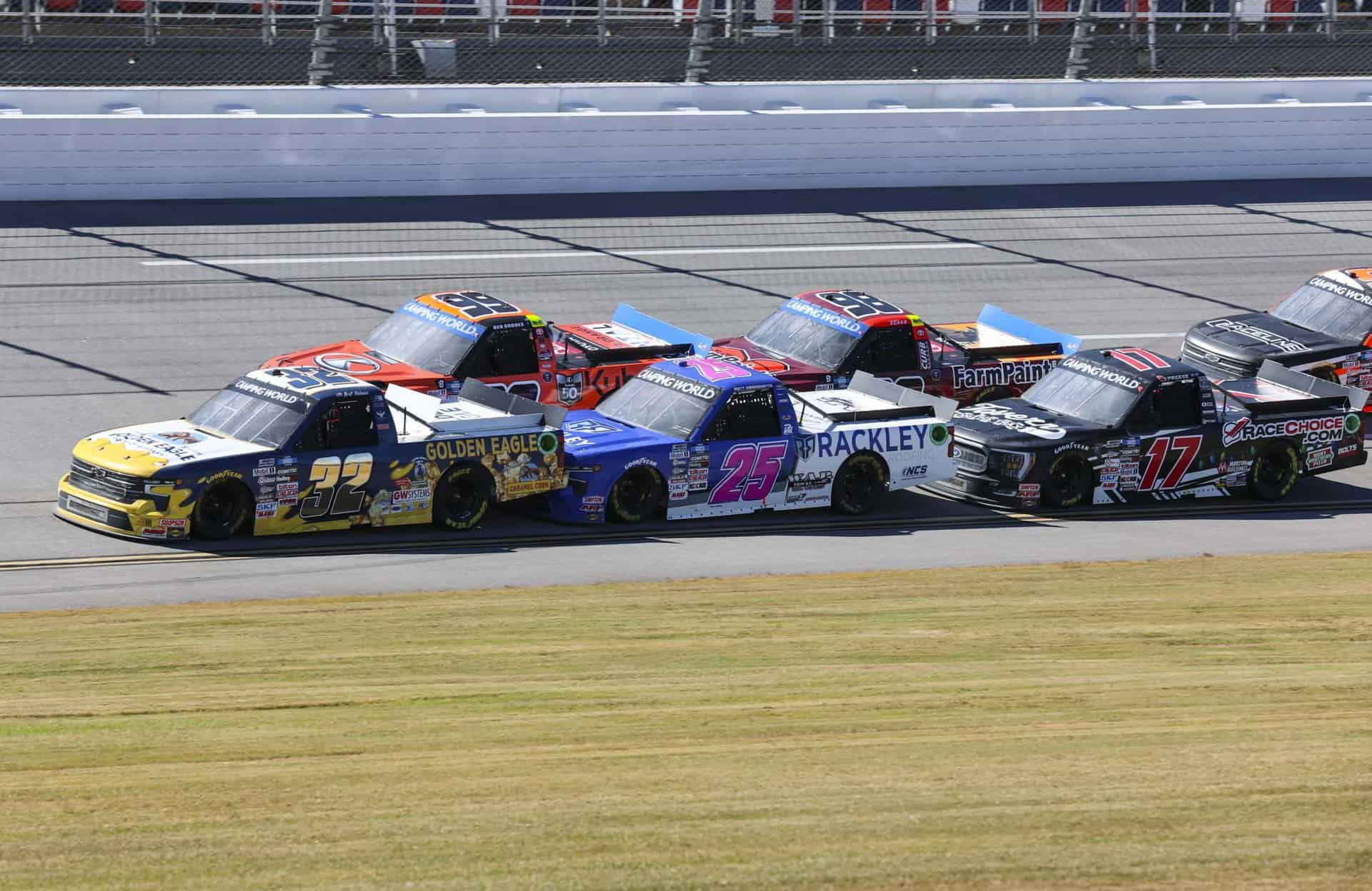 Bret Holmes leads the field at Talladega.