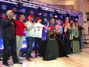 Casey Kirwan wins the eNASCAR Coca-Cola iRacing Series championship at the NASCAR Hall of Fame.