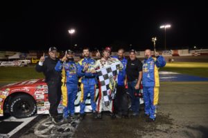 Cole moore scores his first career arca menards series west win at all american speedway.