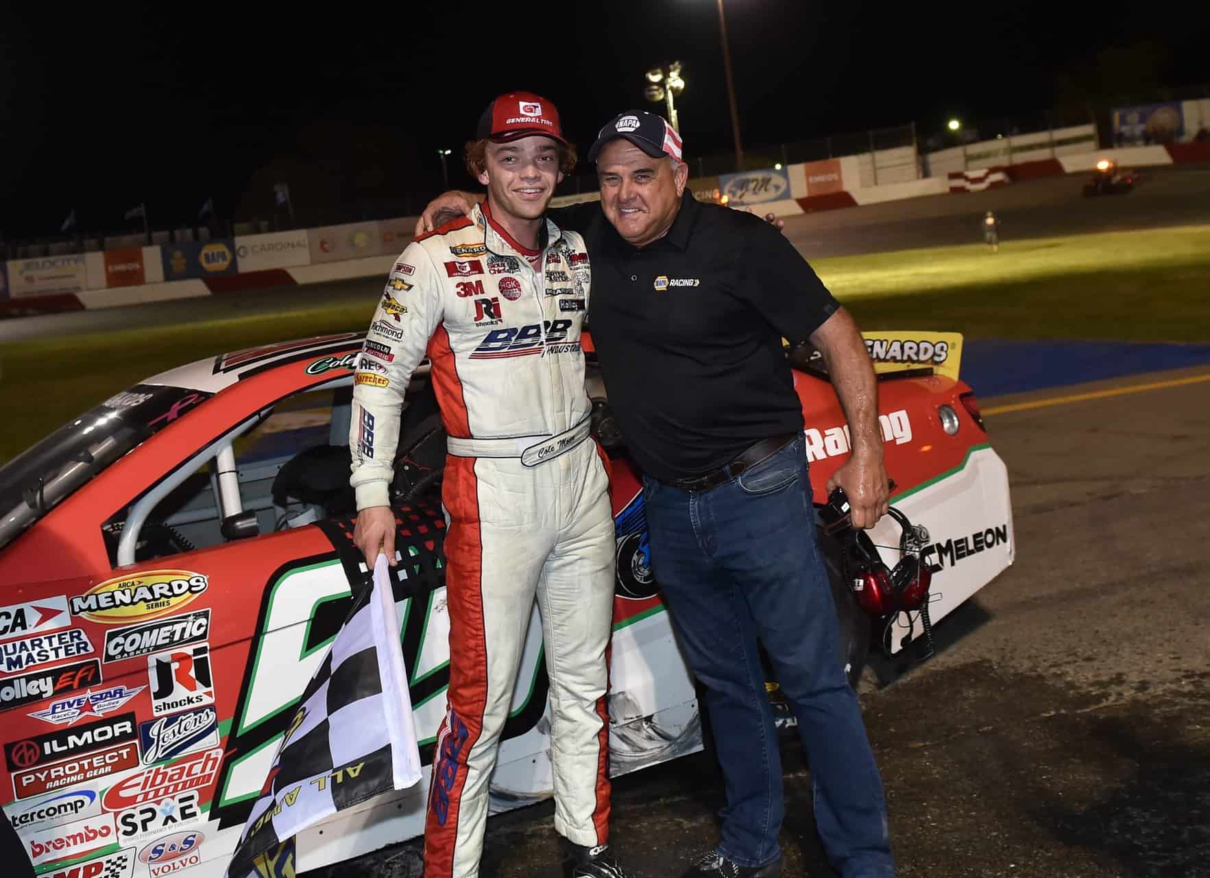 Cole Moore earned his first career ARCA Menards Series West win at All-American Speedway.