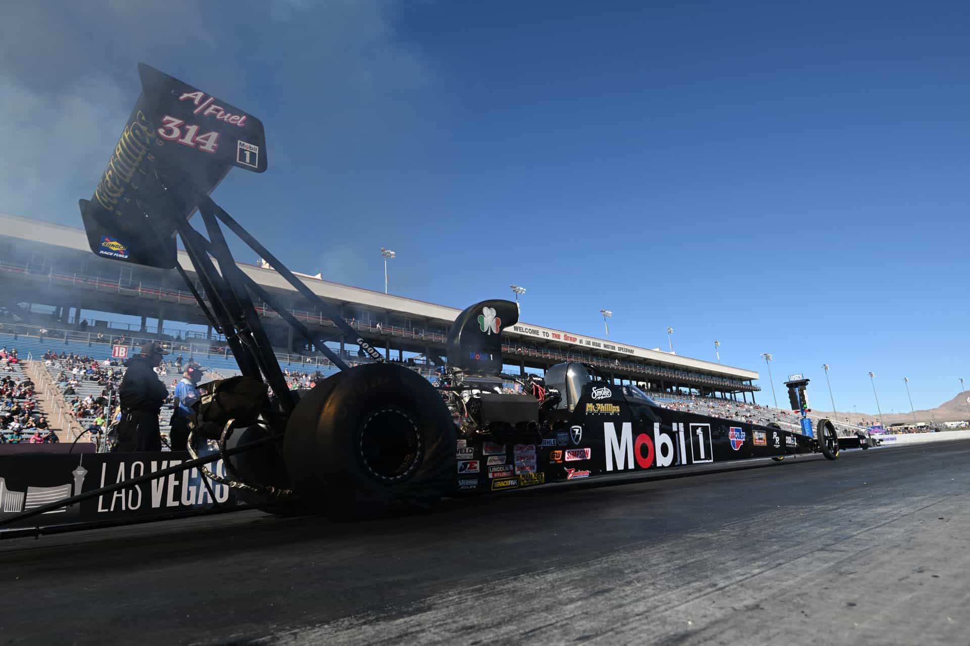 Tony Stewart is driving himself to a successful weekend in his first NHRA competition. Courtesy photo