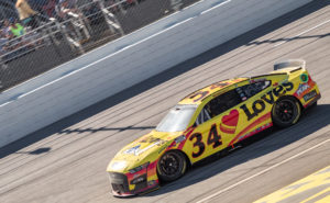 Michael mcdowell in action sunday at talladega superspeedway.