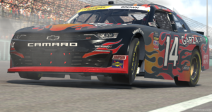 Joey brown wins the enascar contender iracing series race at homestead-miami speedway.