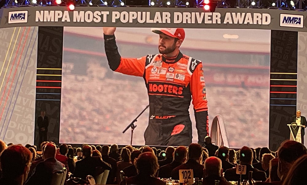 Chase elliott has won the national motorsports press association most popular driver award presented by hooters for the past four years. Photo by jerry jordan/kickin' the tires