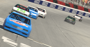 Tyler garey overcame adversity to win the legends of the future series at altanta motor speedway on iracing.