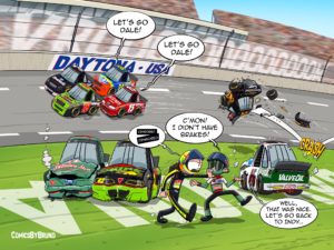 Nascar comic artist bruno aguiar has been humbled by the attention that the nascar community has given him.