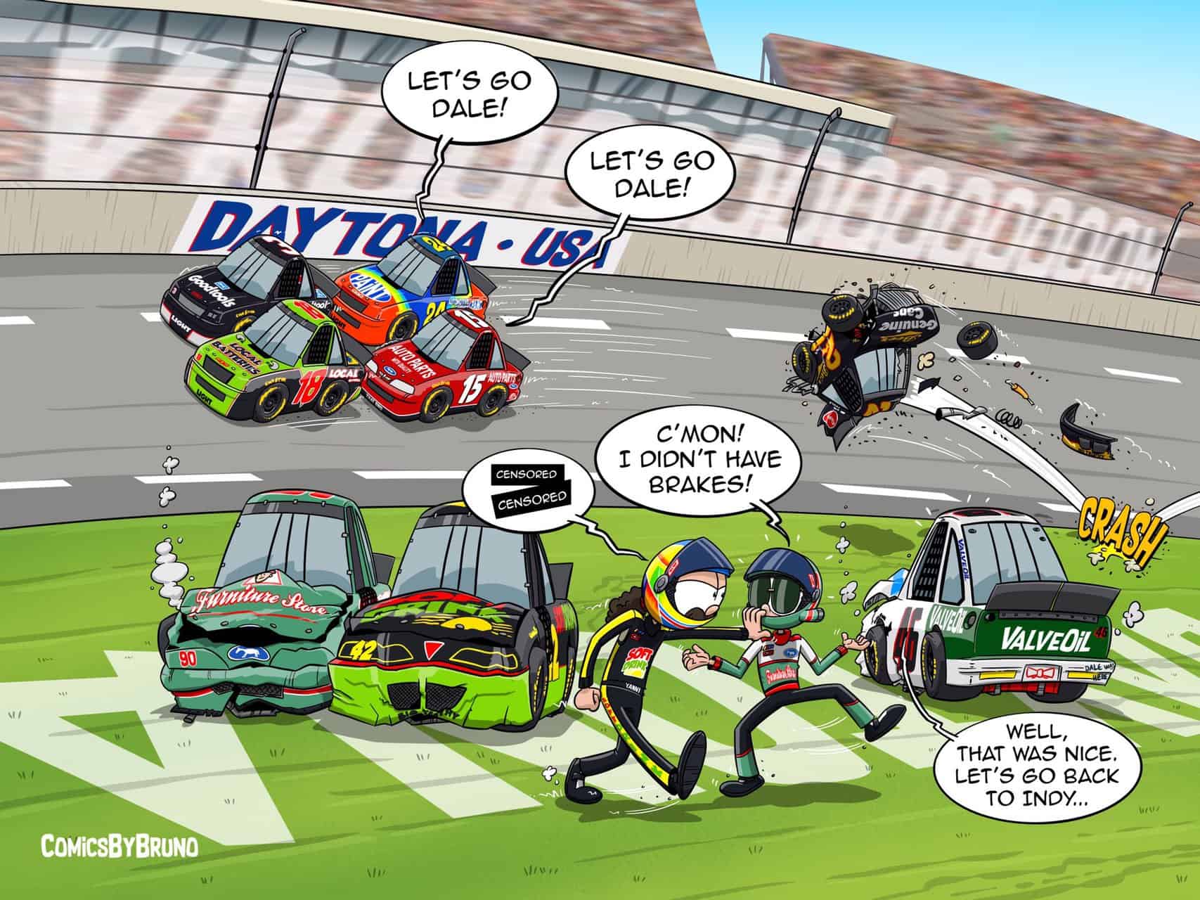 Comic Artist Bruno Aguiar Is Humbled By NASCAR Nation