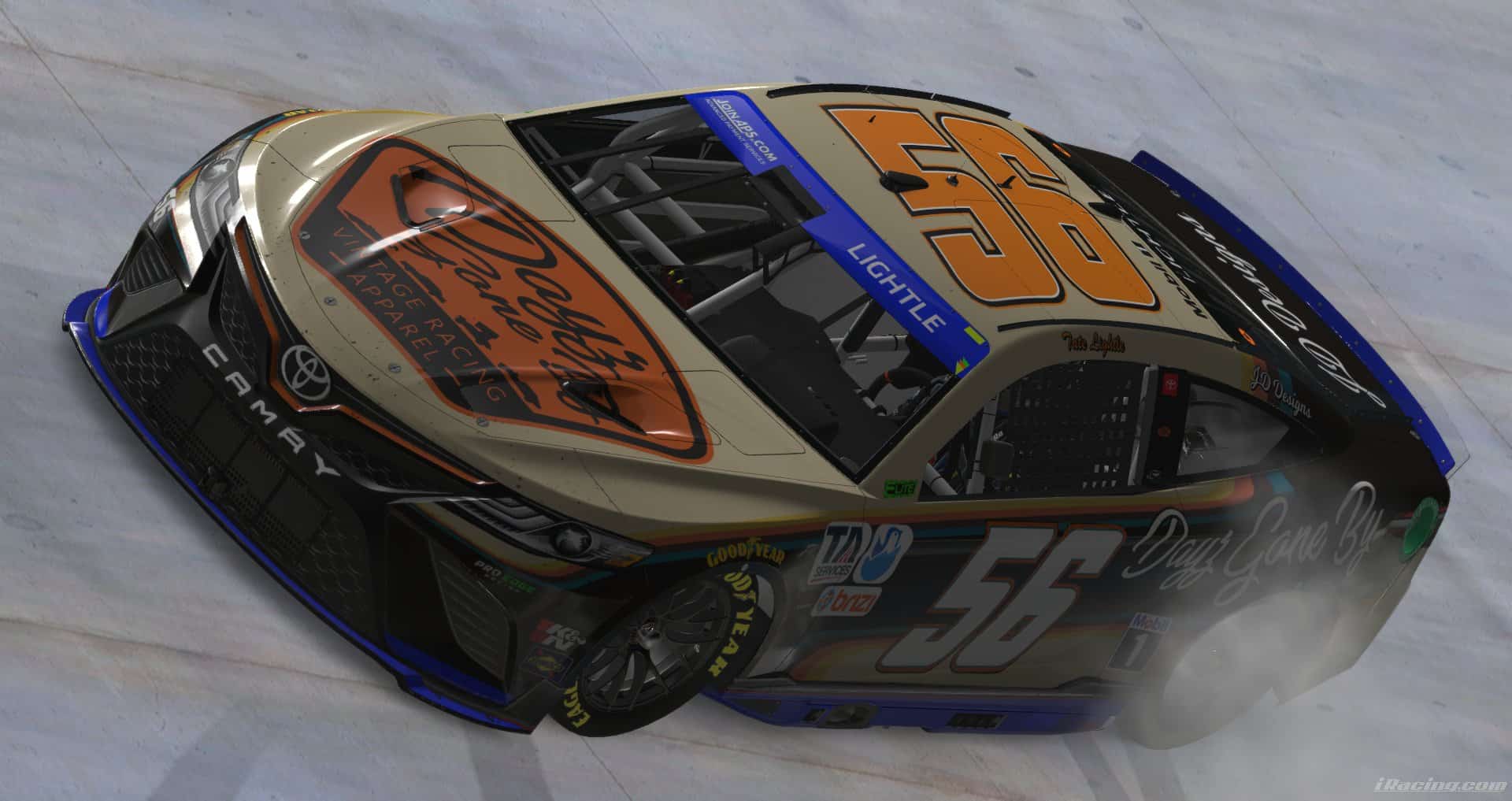 Tate Lightle scored the Elite Racing League's JoinAPS.com Cup Series championship as teammate Josh Adams won the race at Nashville Superspeedway on iRacing.