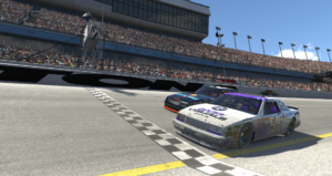 Michael Frisch takes the win in the Shenandoah Shine Legends of the Future Series Barr Visuals Legends 500 on iRacing.