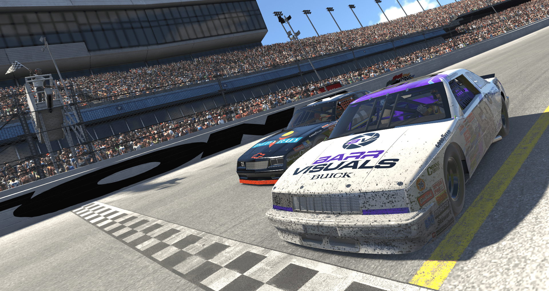 Michael Frisch takes the win in the Shenandoah Shine Legends of the Future Series Barr Visuals Legends 500 on iRacing.