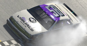 Michael Frisch takes the win in the Shenandoah Shine Legends of the Future Series Barr Visuals Legends 500 on iRacing.