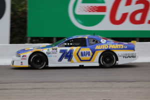 No. 74 napa nascar pinty's series racecar of kevin lacroix at delaware in september of 2022