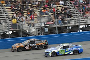 Daniel suarez bounced back from mistakes that he made to score a top-five finish in the nascar cup series at auto club speedway.