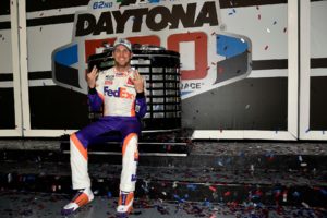 Denny hamlin is a three-time winner of the daytona 500.