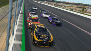 Steven Wilson won the first-ever eNASCAR Coca-Cola iRacing Series race at the reconfigured Atlanta Motor Speedway.