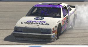 Michael frisch captured the win in the marathon california 550 benefiting the music city drum corps at the virtual auto club speedway on iracing.