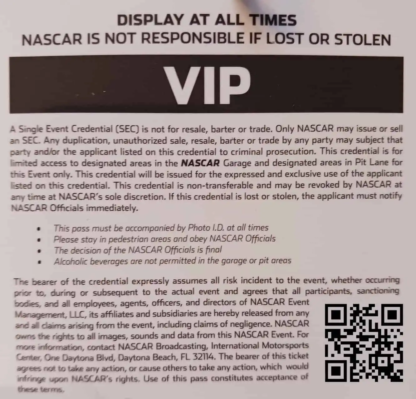 NASCAR Drops the Hammer on Member Selling VIP Access; Issues 25k Fine