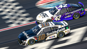 Steven Wilson won the first-ever eNASCAR Coca-Cola iRacing Series race at the reconfigured Atlanta Motor Speedway.