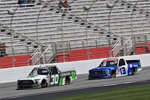 Ryan vargas is adjust to the different driving style that the nascar craftsman truck series requires.