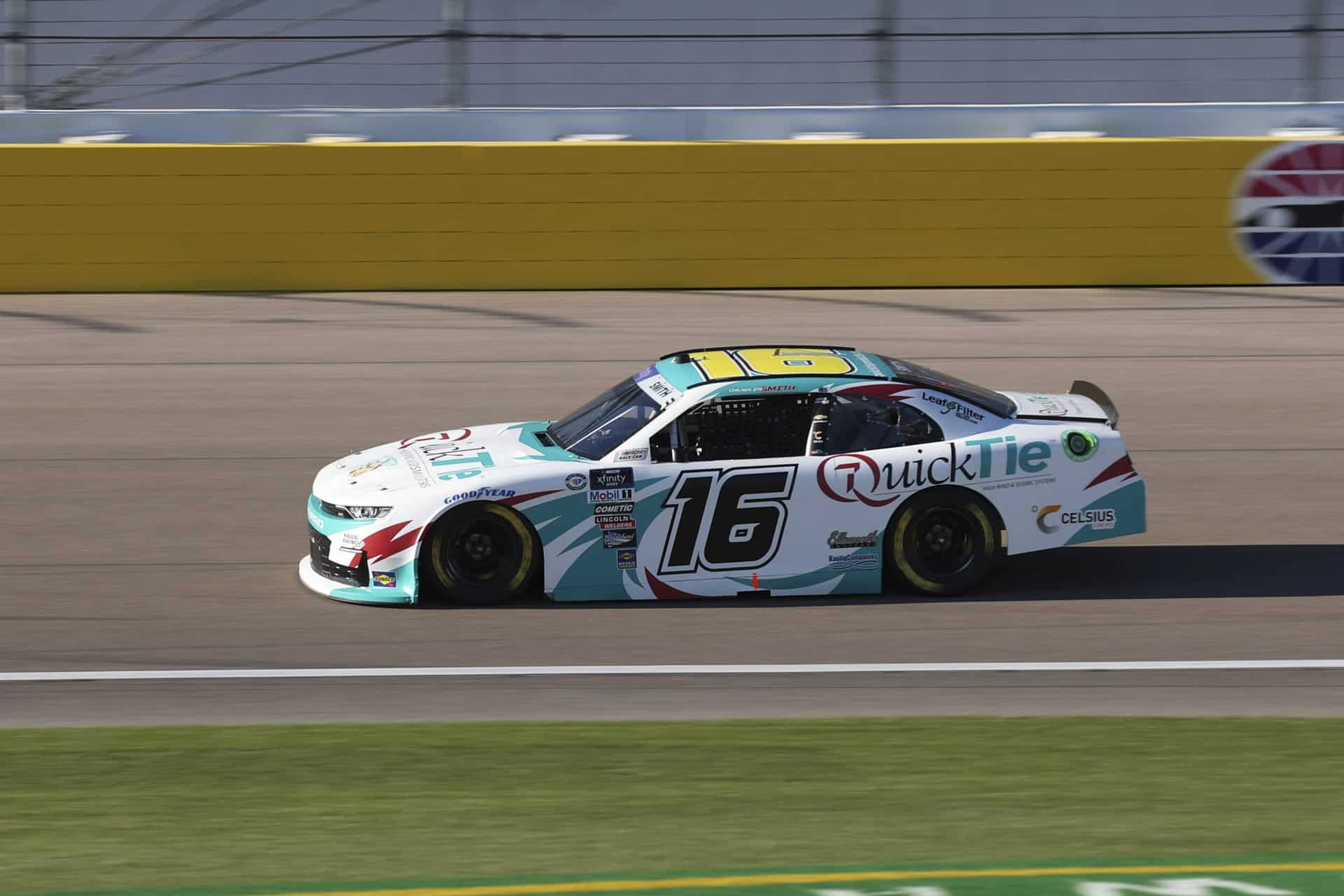 Chandler Smith led 118 laps in the Alsco Uniforms 300, but was run down by Austin Hill in the closing laps to ultimately finish third in his Xfinity Series debut at Las Vegas Motor Speedway. Photo by Nigel Kinrade Photography.