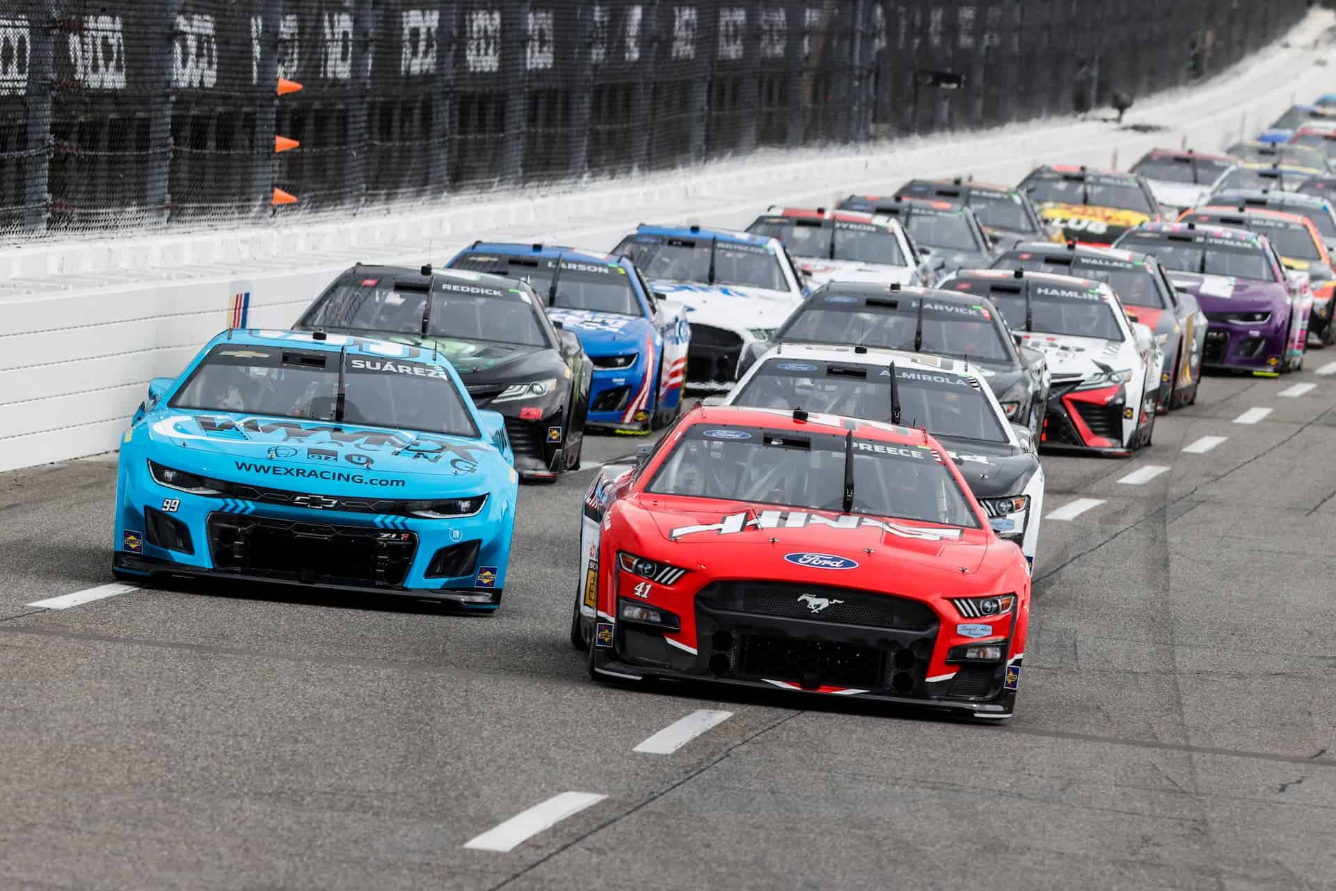 Ryan Preece sat on pole and won the opening stage in Sunday's NOCO 400 at Martinsville Speedway. But a pit road speeding penalty relegated him to a 15th place finish. Photo by Rachel Schuoler Photography.