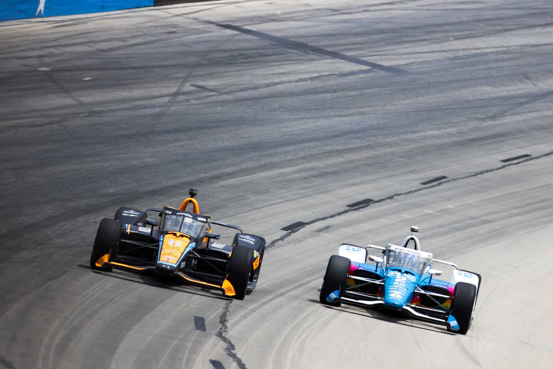 Pato O'Ward finished second at Texas Motor Speedway in the 2023 PPG 375 for Arrow McLaren IndyCar Team in the NTT IndyCar Series. Photo by Rachel Schuoler.