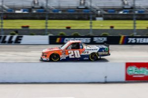 Martinsville speedway marked the nascar oval debut for brad perez in the craftsman truck series' long john silver's 200.