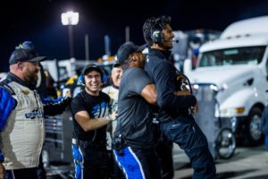 Monon rahman is the first graduate from nascar's drive for diversity internship program to reach victory lane as a crew chief.