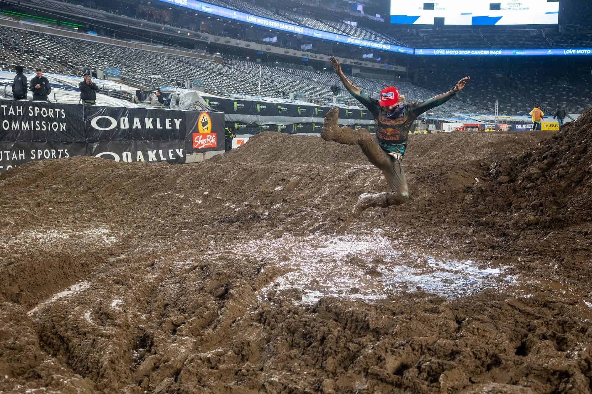 Justin Barcia was brilliant in the mud and earned his first win of the 2023 season. Photo Credit: Feld Motor Sports, Inc.