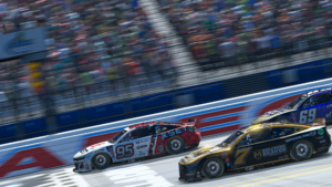 Casey Kirwan stole the eNASCAR Coca-Cola iRacing Series win from Malik Ray in a photo finish at Talladega Superspeedway.