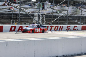 Rajah Caruth earned his first career top-10 finish in NASCAR competition in the Craftsman Truck Series at Darlington Raceway.