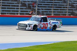 Ryan vargas is throwing back to nascar west champ and fellow competitor sean woodside for the truck race at darlington raceway.