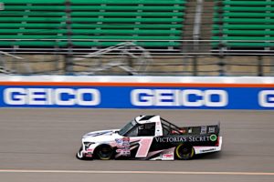Toni breidinger made history in more ways than one with a top-15 finish in her debut in the nascar craftsman truck series at kansas speedway.
