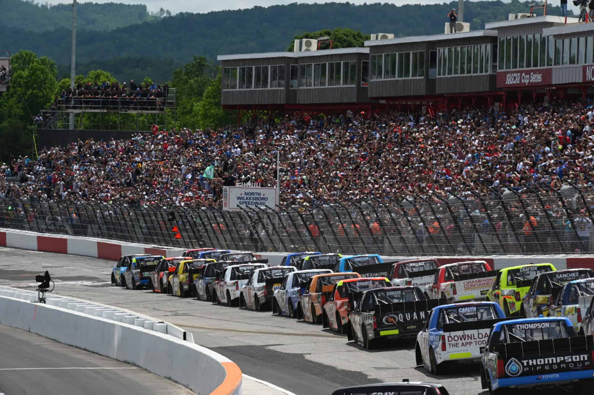 NASCAR fans came out in full force for the return of the Craftsman Truck Series at North Wilkesboro Speedway. Photo by Jerry Jordan/Kickin' the Tires